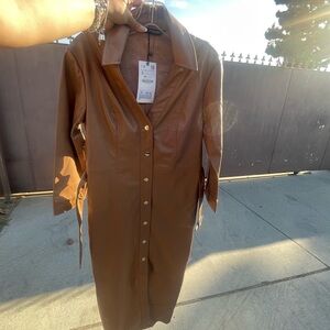 Zara Faux Leather Dress